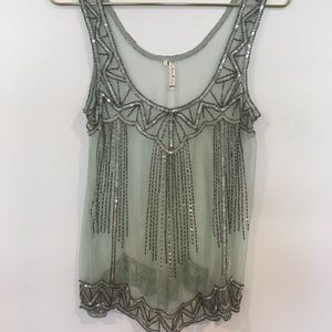 Beaded Sheer Tank